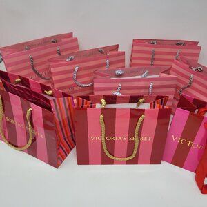 Victoria's Secret 8 Shopping / Gift Bags Gold Lettering